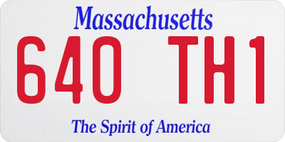 MA license plate 640TH1