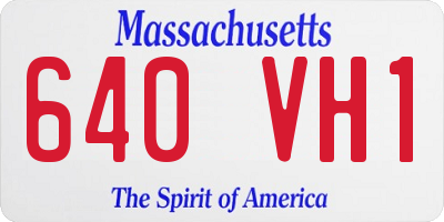 MA license plate 640VH1