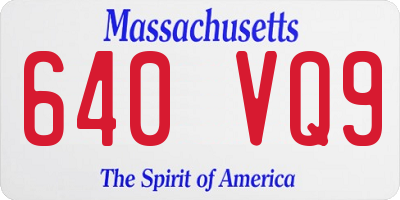 MA license plate 640VQ9