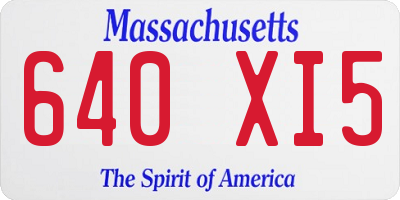 MA license plate 640XI5