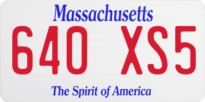 MA license plate 640XS5