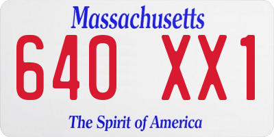 MA license plate 640XX1
