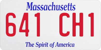 MA license plate 641CH1