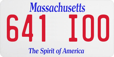 MA license plate 641IO0