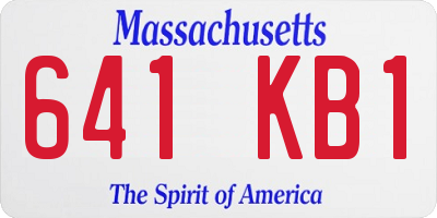 MA license plate 641KB1