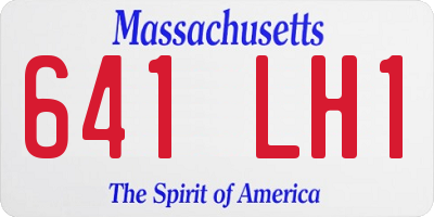 MA license plate 641LH1
