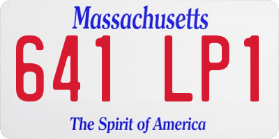 MA license plate 641LP1