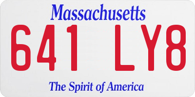 MA license plate 641LY8