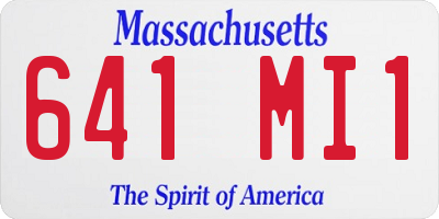 MA license plate 641MI1