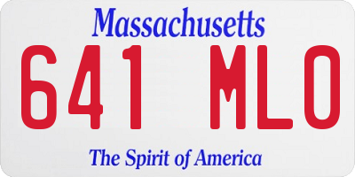MA license plate 641ML0
