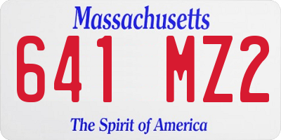 MA license plate 641MZ2