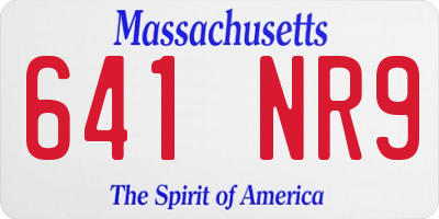 MA license plate 641NR9