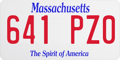 MA license plate 641PZ0