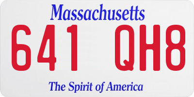 MA license plate 641QH8