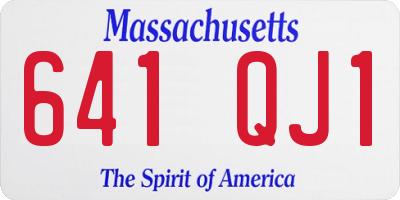 MA license plate 641QJ1
