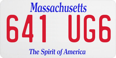 MA license plate 641UG6