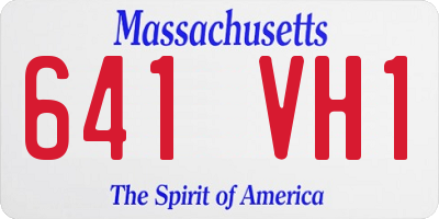 MA license plate 641VH1