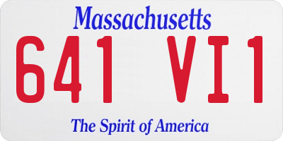 MA license plate 641VI1