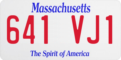 MA license plate 641VJ1