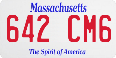 MA license plate 642CM6