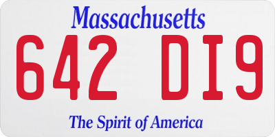 MA license plate 642DI9