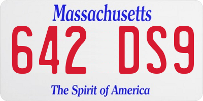 MA license plate 642DS9
