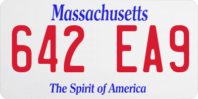MA license plate 642EA9