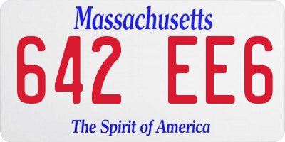 MA license plate 642EE6