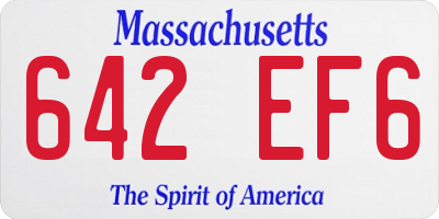 MA license plate 642EF6