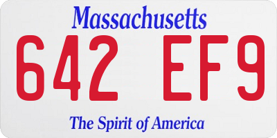 MA license plate 642EF9