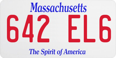MA license plate 642EL6