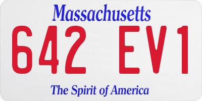MA license plate 642EV1