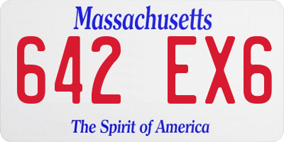 MA license plate 642EX6