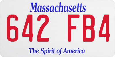 MA license plate 642FB4