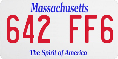 MA license plate 642FF6