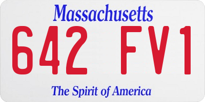 MA license plate 642FV1
