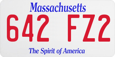 MA license plate 642FZ2