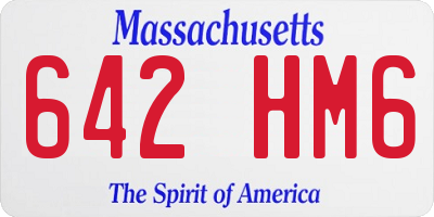 MA license plate 642HM6