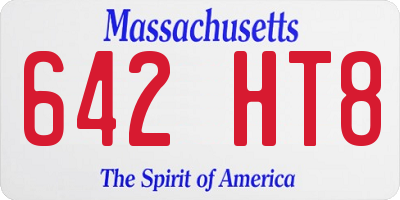 MA license plate 642HT8
