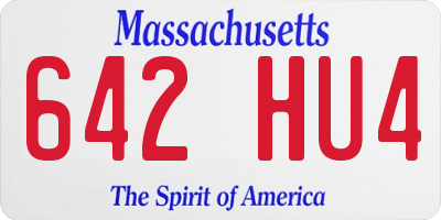 MA license plate 642HU4