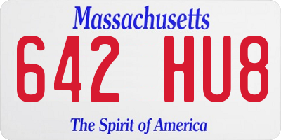 MA license plate 642HU8