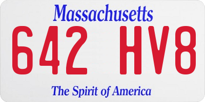 MA license plate 642HV8