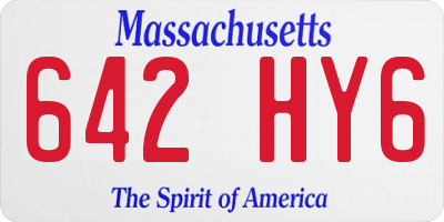 MA license plate 642HY6