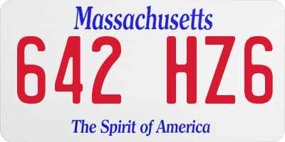 MA license plate 642HZ6