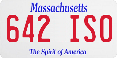 MA license plate 642IS0
