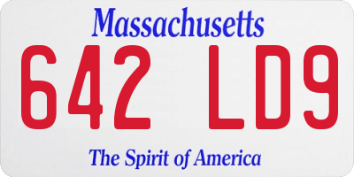MA license plate 642LD9