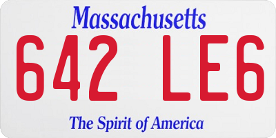 MA license plate 642LE6