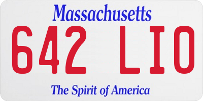 MA license plate 642LI0