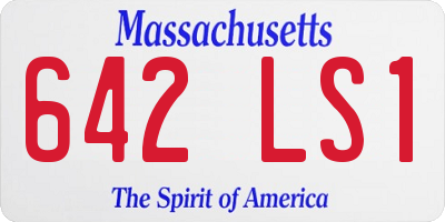 MA license plate 642LS1