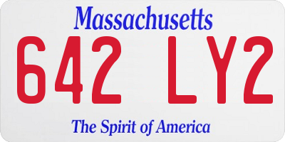 MA license plate 642LY2